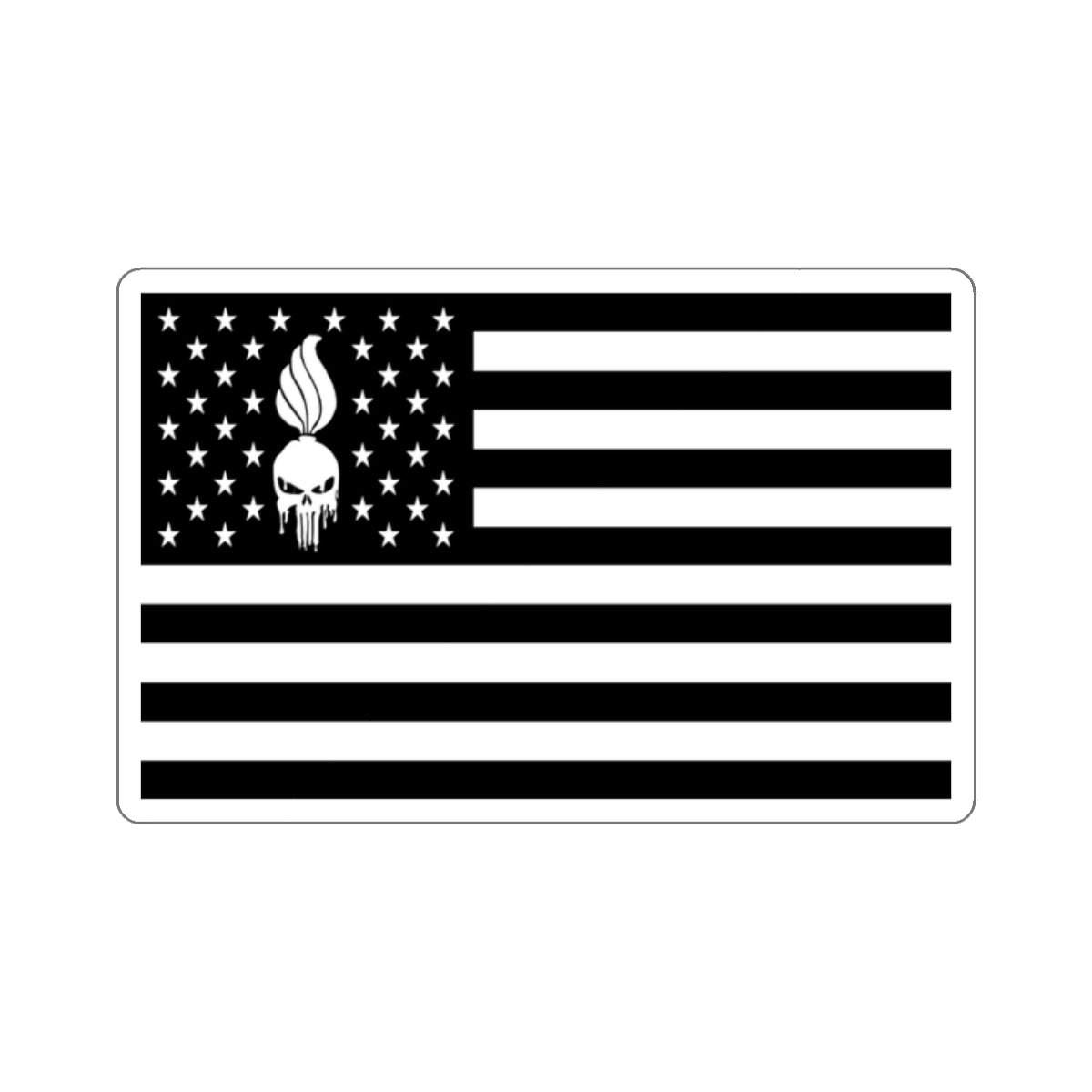 Punisher Pisspot Stars and Stripes Subdued Kiss-Cut Vinyl Indoor Sticker