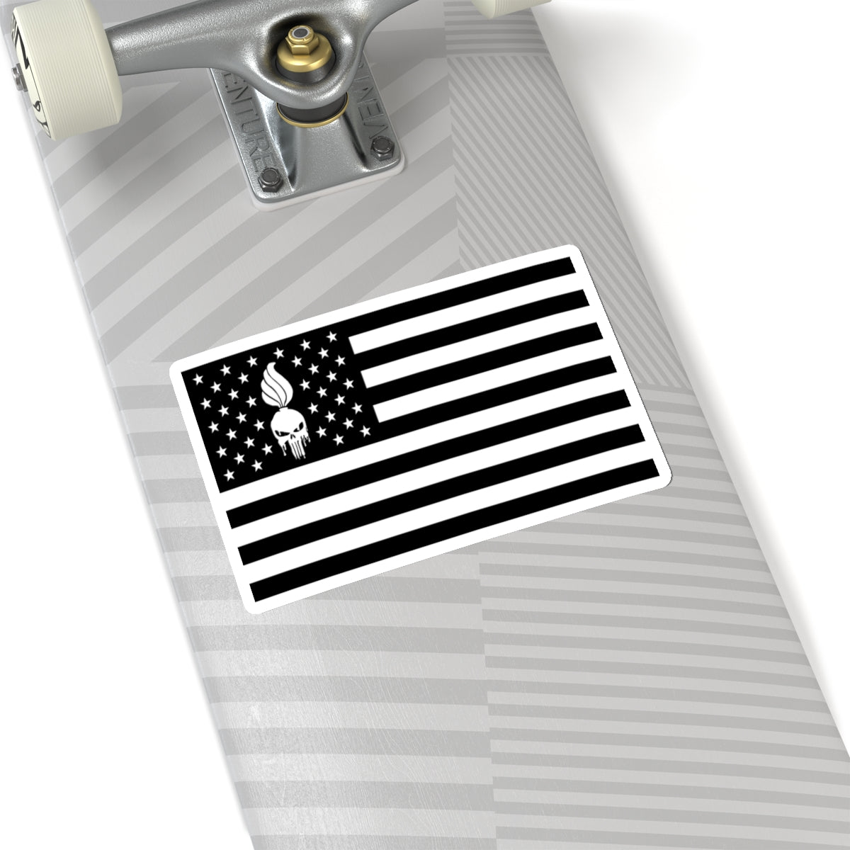 Punisher Pisspot Stars and Stripes Subdued Kiss-Cut Vinyl Indoor Sticker