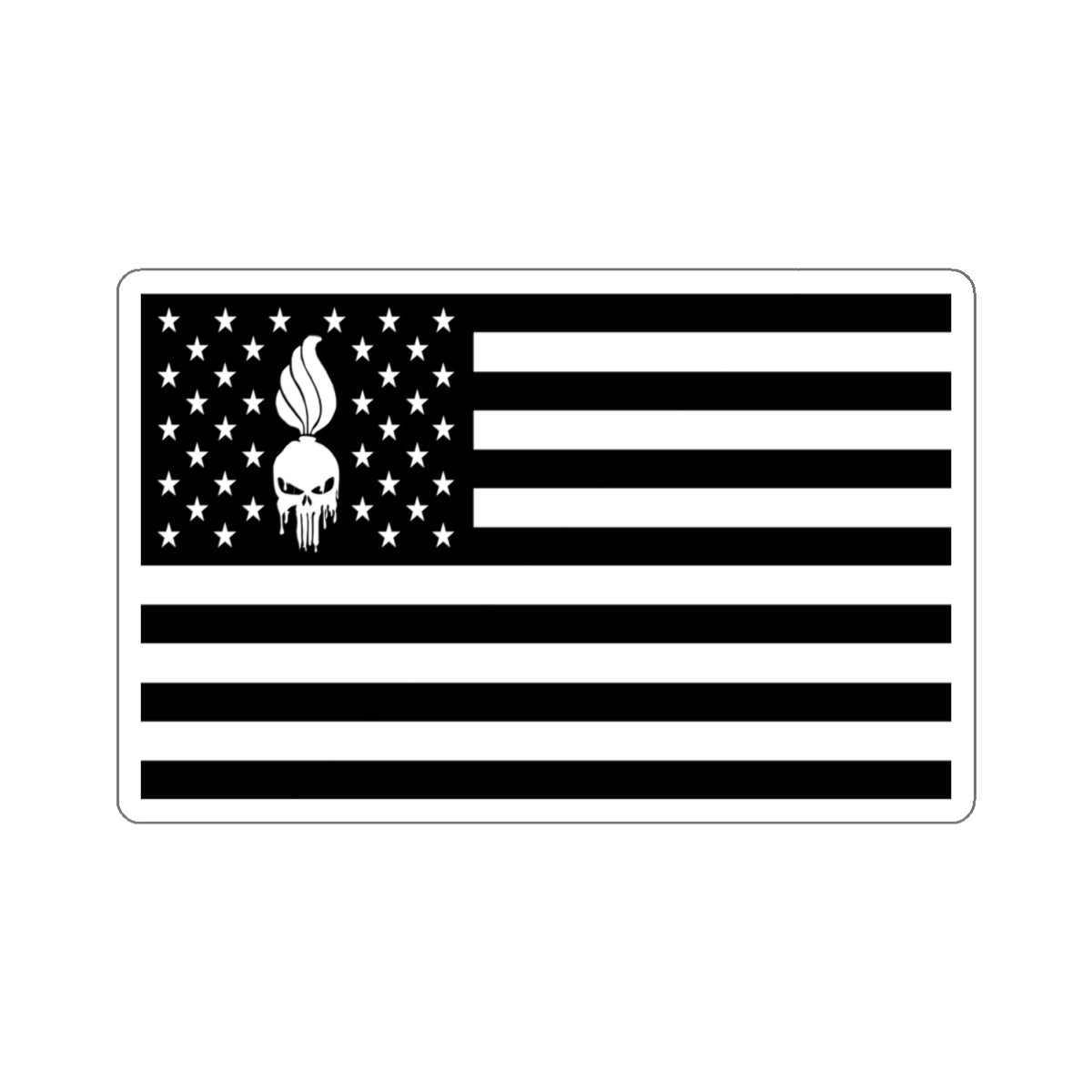 Punisher Pisspot Stars and Stripes Subdued Kiss-Cut Vinyl Indoor Sticker